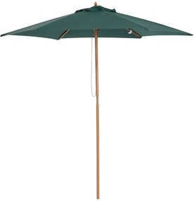 Chapéu de Sol Ø250x230cm Chapéu de Sol com Mastro de Madeira com 6 Has