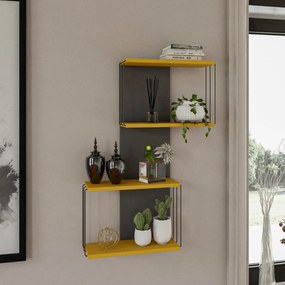 Estante de Parede Destan – Amarela – 65x96x19 cm