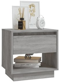 Mesas de cabeceira 2 pcs derivados de madeira sonoma cinza