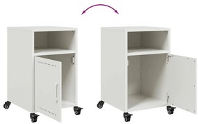 Mesa de cabeceira 36x39x59 cm aço branco