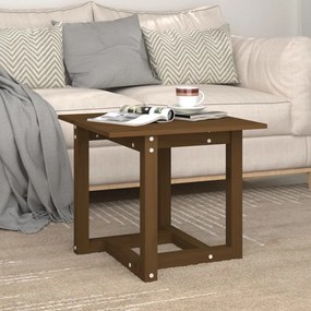 Mesa de centro 50x50x45 cm pinho maciço castanho mel