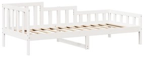 Conj. sofá-cama e banco c/ telhado 90x190cm pinho maciço branco