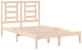 Estrutura de cama pequena casal 120x190 cm pinho maciço