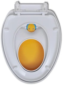 Tampo sanita com fecho suave adultos/crianças branco e amarelo
