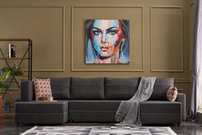 Sofá-Cama de Canto Ece – Antracite – 315 cm x 88 cm x 160 cm
