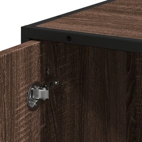 Armário de WC derivados de madeira/metal carvalho castanho