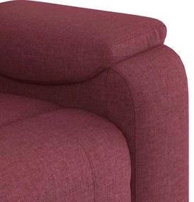 Poltrona de massagens reclinável tecido vermelho tinto