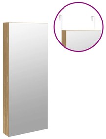 Móvel para joias de parede espelhado com luzes LED