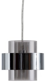Candeeiro de Teto Cristal Metal Prata 20 X 20 X 120 cm