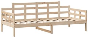 Sofá-cama com gavetas 90x190 cm madeira de pinho maciça