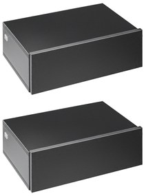 HOMCOM Conjunto Mesas Cabeceira 2 Peças 1 Gaveta Design Montado Estilo Moderno Prático Compacto 40x30x15 cm Preto | Aosom Portugal