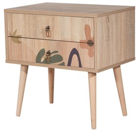 Mesa de Cabeceira City Two – Multicolor – 60 cm x 61 cm x 40 cm