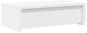 Suporte para monitor com gavetas derivados de madeira branco