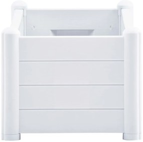 Canteiro elevado para jardim PP 100x43x35 cm branco