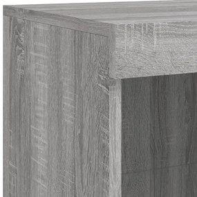 Aparador com luzes LED 202x37x100 cm cinzento sonoma
