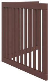 Portão para cães dobrável 2 painéis 160 cm álamo castanho