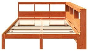 Cama com estante sem colchão 140x200 cm pinho maciço