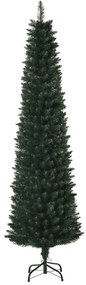 HOMCOM Árvore de Natal Artificial Altura 180cm com 380 Ramos de Folhas