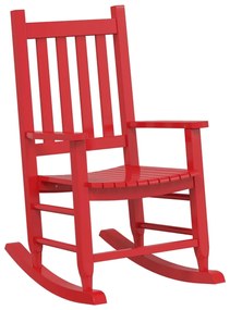 Cadeiras de baloiço infantis 2 pcs álamo maciço vermelho