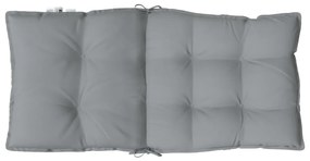 Almofadões cadeira encosto baixo 4 pcs tecido oxford cinzento