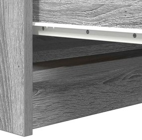 Aparador 100x35x99 cm derivados de madeira cinzento sonoma