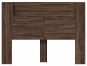 Armário cabeceira luzes LED 140x16,5x103,5 cm carvalho castanho