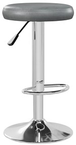 Bancos de bar 2 pcs couro artificial cinzento