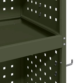 Carro de Ferramentas Verde-oliva 65 x 35 x 111 cm Metal