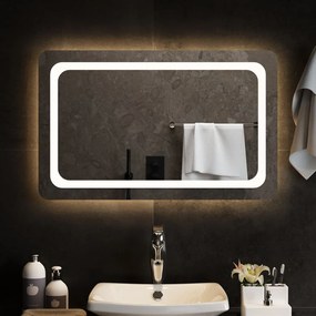 vidaXL Espelho de casa de banho com luzes LED 80x50 cm