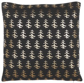 Conjunto de 2 almofadas decorativas em preto e dourado 45 x 45 cm LEROY Beliani