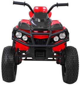 Moto 4 elétrica para crianças 12V ATV AIR, Rodas de AR, assento couro ecológico Vermelha