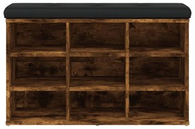 Banco sapateira 82x32x50 cm derivados madeira carvalho fumado