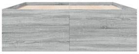 Estrutura cama 120x190 cm derivados de madeira cinzento sonoma