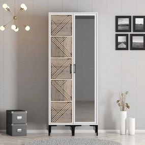 Roupeiro Kumsal PR – Branco – 80 cm x 47,5 cm x 201,4 cm