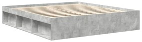 Estrutura de cama 200x200 cm cinza cimento