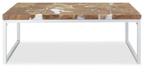 Mesa de centro em resina de teca 110x60x40 cm
