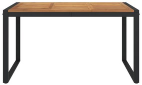 Mesa jardim c/ pernas em forma de U 140x80x75 cm acácia maciça