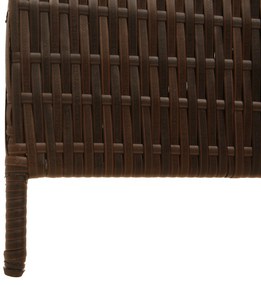 Divisor de Ambientes vidaXL 4 Painéis Dobrável Castanho 195x180 cm Pol