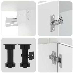 8 peças armário de cozinha conjunto Kalmar branco