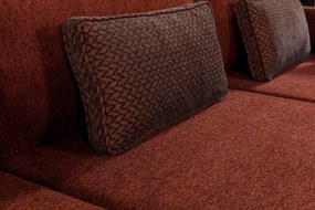 Sofá-Cama de Canto Matris – Vermelho Claret – 285x90x192 cm