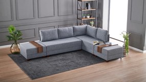 Sofá-Cama de Canto Fly – Cinza – 210x70x280 cm