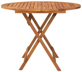 Conjunto de jantar p/ jardim 5 pcs madeira de acácia maciça