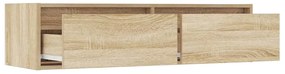 Móvel de TV com luzes LED 100X35,5x25 cm carvalho sonoma