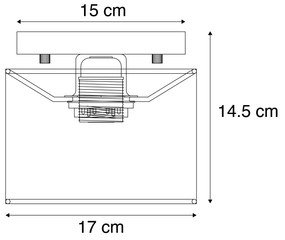 Candeeiro de tecto moderno cinzento - VT 1 Moderno