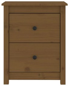 Mesas de cabeceira 2pcs 50x35x61,5 cm pinho maciço castanho mel