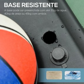 HOMCOM Tabela de Basquetebol para Exterior com Altura Ajustável 160-21