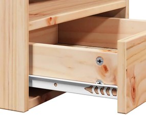 Mesa-de-cabeceira com gaveta Montado na parede Castanho 38 x 36 x 29,5