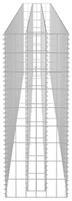 Canteiro elevado/cesto gabião 360x30x90 cm aço galvanizado