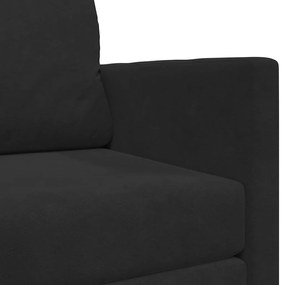 Sofá Cama 2-em-1 Preto 124x204x61 cm Veludo