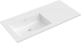 Mexen Otis lavatório embutido à esquerda 101 x 46,5 cm, branco brilhante - 25181000L